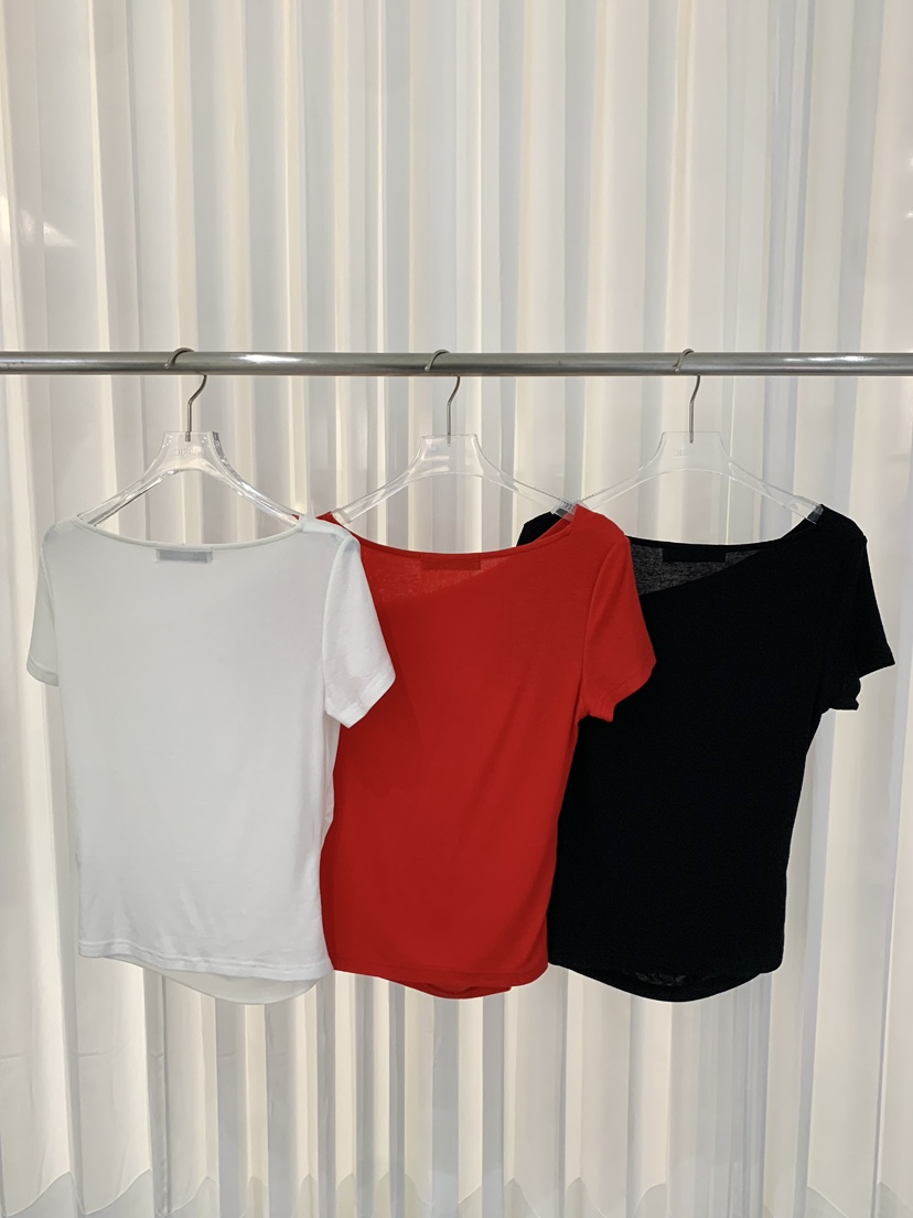 FABRIC東大門直郵女裝新款休閑人氣時尚推薦熱賣T恤不對稱FABRICT恤