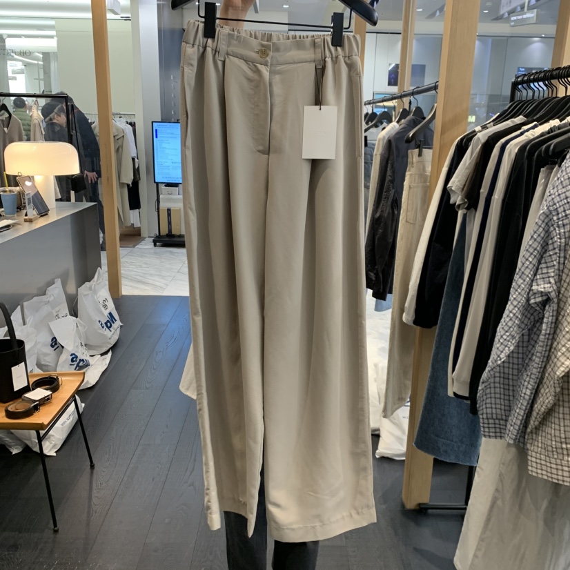 OBJECT韓國代購女士新品真品推薦26春夏熱賣休閑休閑褲天絲OBJECT休閑褲圖色1