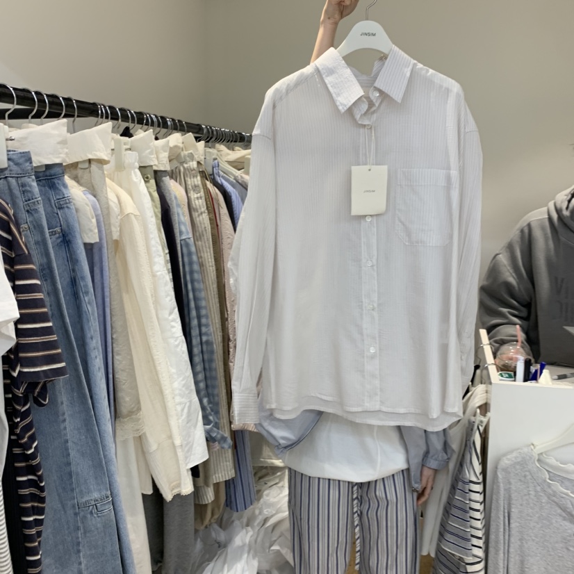 JINSIM東大門直郵女裝新品休閑26春夏人氣時尚襯衫蕾絲衫JINSIM襯衫/蕾絲衫圖色2