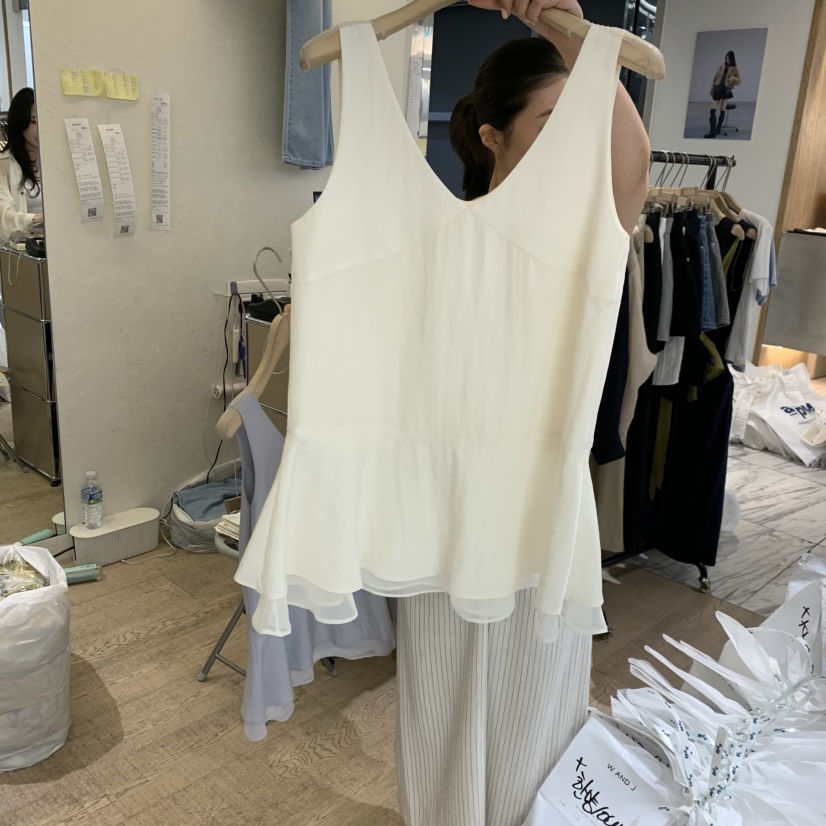 W AND J韓國代購女士新款真品熱賣職業時尚休閑吊帶背心W AND J吊帶/背心圖色2
