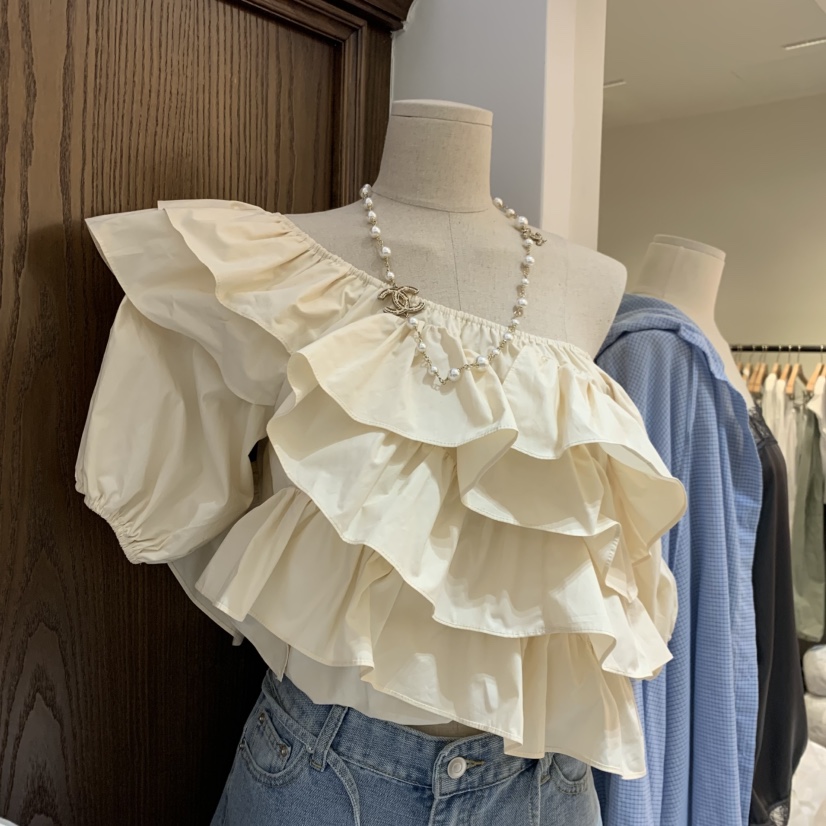 VIRKIN韓國代購女裝新款真品熱賣時尚襯衫蕾絲衫不含項鏈VIRKIN襯衫/蕾絲衫圖色1