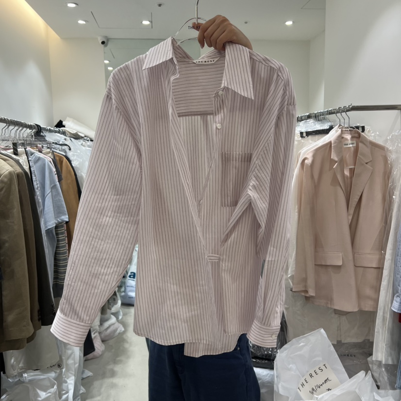 THE REST韓國代購女裝新品推薦職業休閑熱賣真品襯衫蕾絲衫THE REST/UNNOEUD襯衫/蕾絲衫