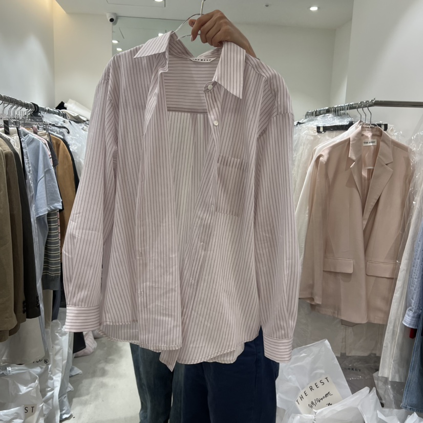 THE REST韓國代購女裝新品推薦職業休閑熱賣真品襯衫蕾絲衫THE REST/UNNOEUD襯衫/蕾絲衫圖色2