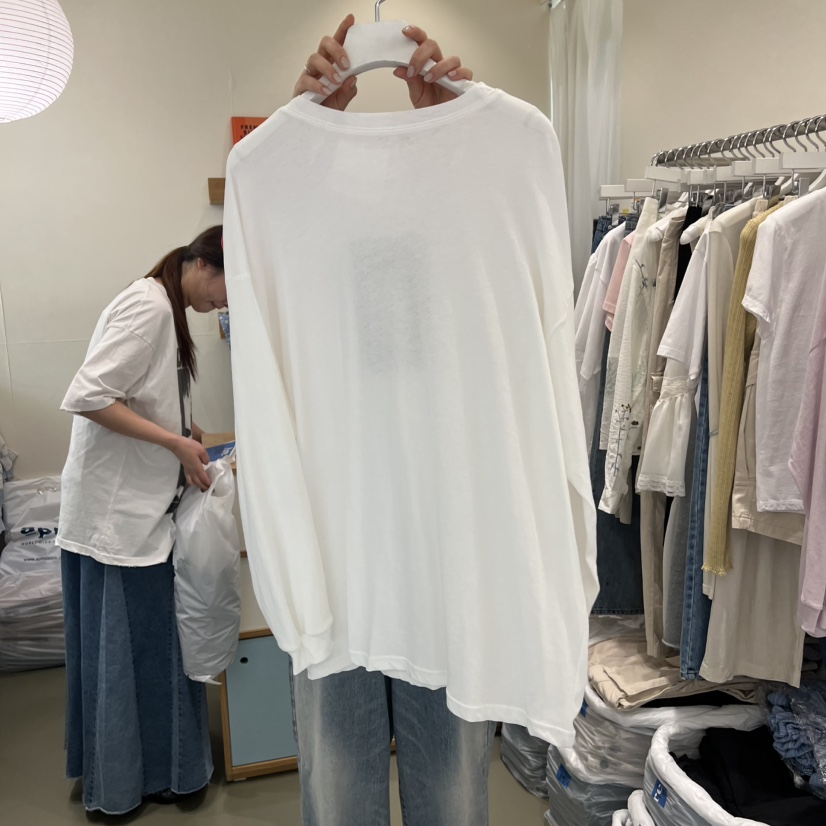 ARE韓國代購女士新品熱賣人氣真品休閑職業推薦26春夏長袖T恤ARE YOU/ARE長袖T恤