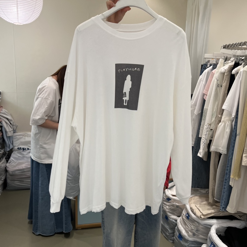 ARE韓國代購女士新品熱賣人氣真品休閑職業推薦26春夏長袖T恤ARE YOU/ARE長袖T恤圖色1