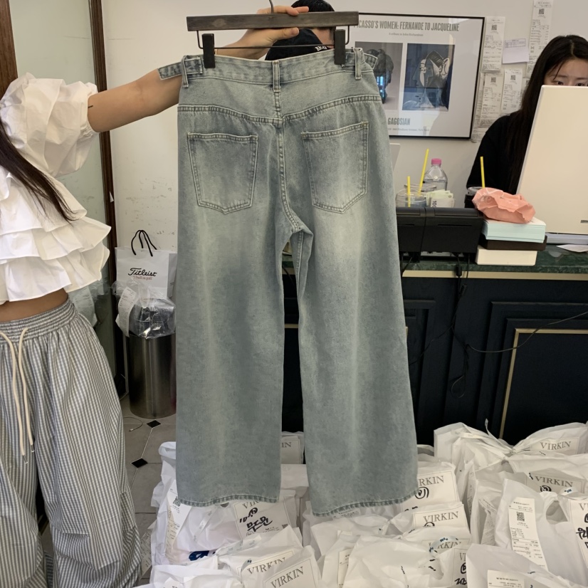 VIRKIN東大門代購女士新款時尚人氣熱賣休閑26春夏牛仔褲VIRKIN牛仔褲
