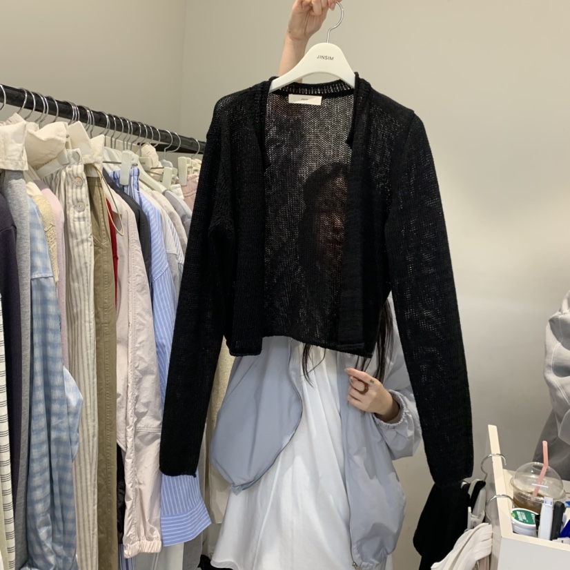JINSIM東大門實拍女裝新款時尚人氣職業26春夏針織衫保暖開衫JINSIM針織衫圖色2