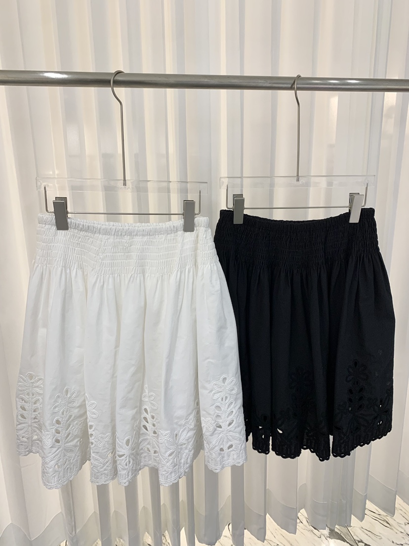 FABRIC東大門代購女裝新品推薦休閑26春夏半身裙中短裙刺繡FABRIC半身裙/中短裙