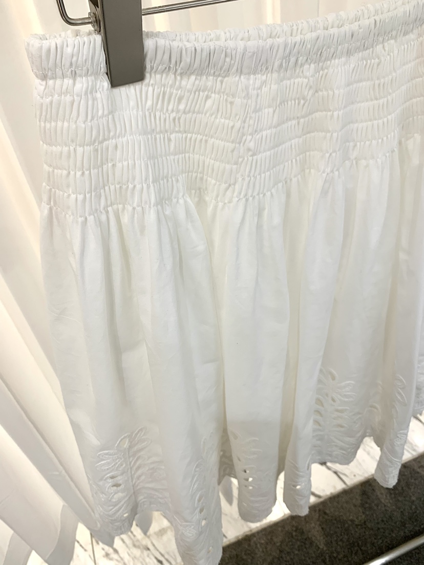 FABRIC東大門代購女裝新品推薦休閑26春夏半身裙中短裙刺繡FABRIC半身裙/中短裙