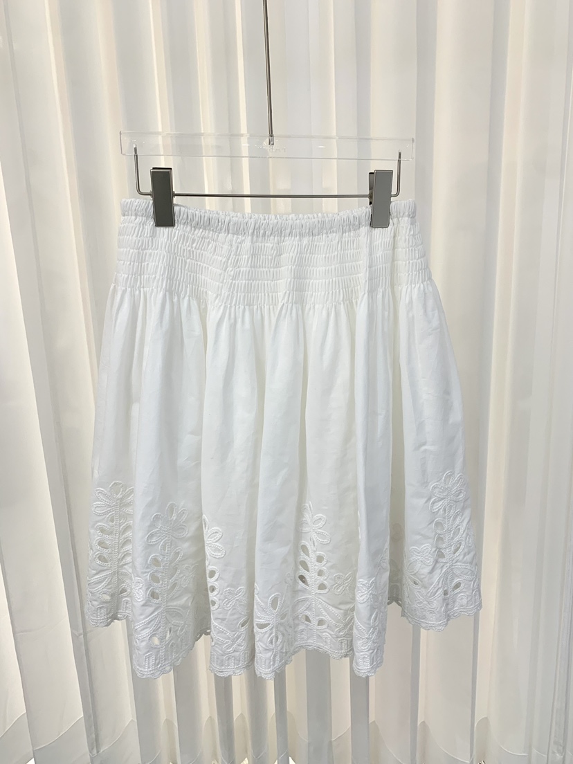 FABRIC東大門代購女裝新品推薦休閑26春夏半身裙中短裙刺繡FABRIC半身裙/中短裙圖色1