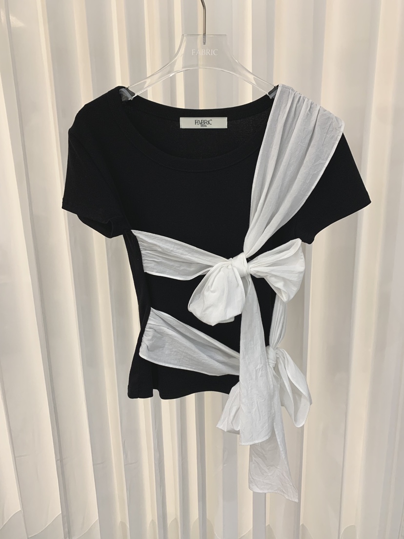 FABRIC東大門代購女士新品時尚26春夏職業真品人氣熱賣T恤FABRICT恤圖色2