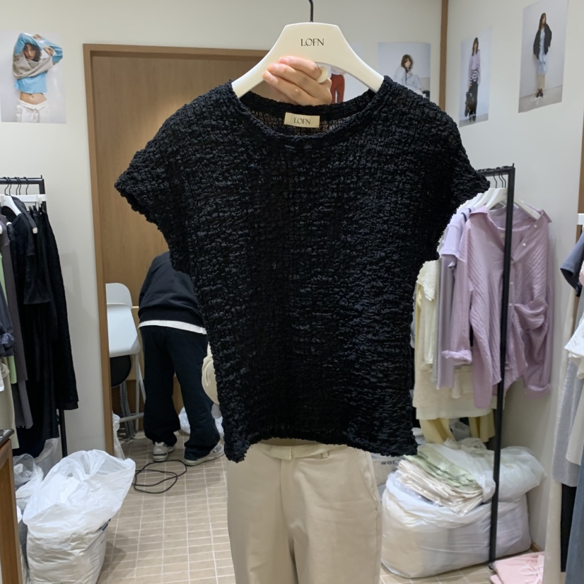 LOFN東大門直郵女裝新款26春夏職業時尚人氣熱賣真品推薦T恤LOFNT恤圖色2