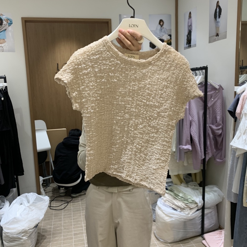 LOFN東大門直郵女裝新款26春夏職業時尚人氣熱賣真品推薦T恤LOFNT恤圖色3