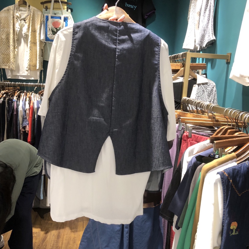 MERCI LINDA東大門代購女士新品推薦馬甲不含內搭亞麻布MERCI LINDA馬甲