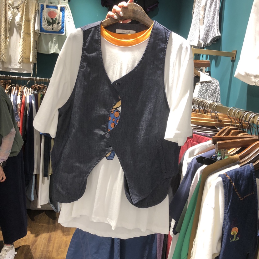 MERCI LINDA東大門代購女士新品推薦馬甲不含內搭亞麻布MERCI LINDA馬甲圖色1