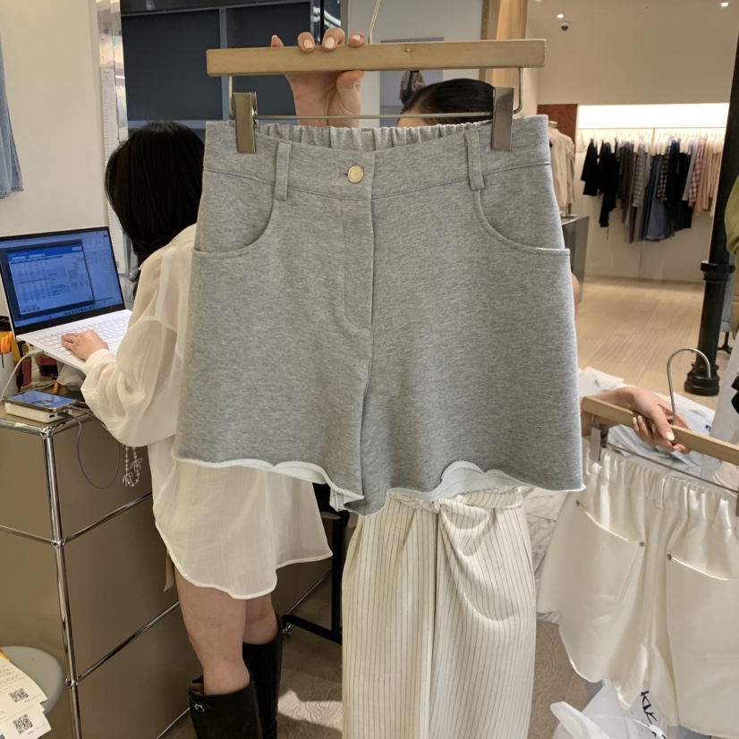 W AND J韓國代購女裝新款人氣26春夏真品休閑熱賣職業短褲W AND J短褲圖色2