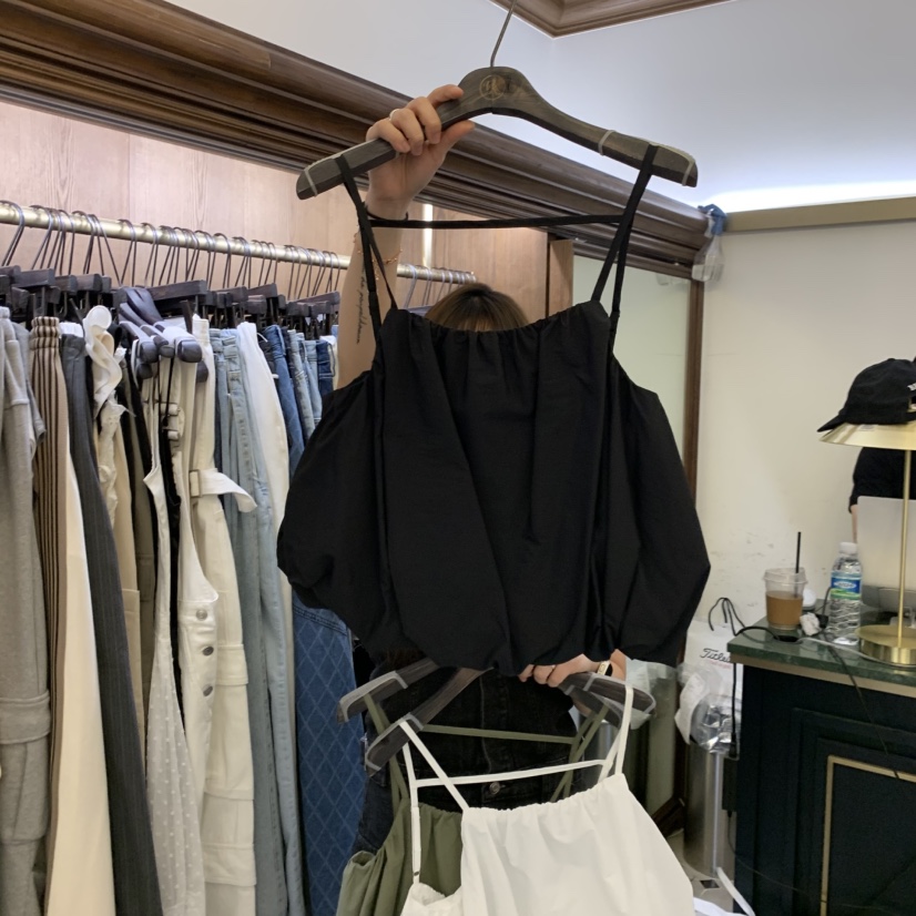 VIRKIN東大門實拍女裝新款職業推薦休閑襯衫蕾絲衫尼龍燈籠VIRKIN襯衫/蕾絲衫圖色3