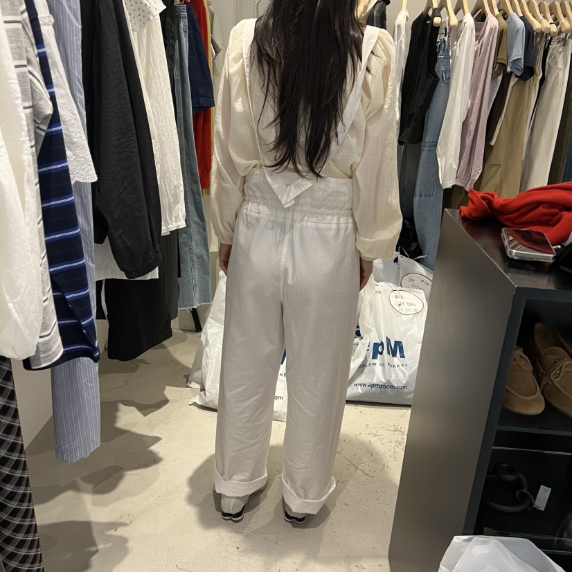 PLATE韓國直郵女士新品26春夏時尚熱賣休閑背帶褲不含內搭PLATE背帶褲