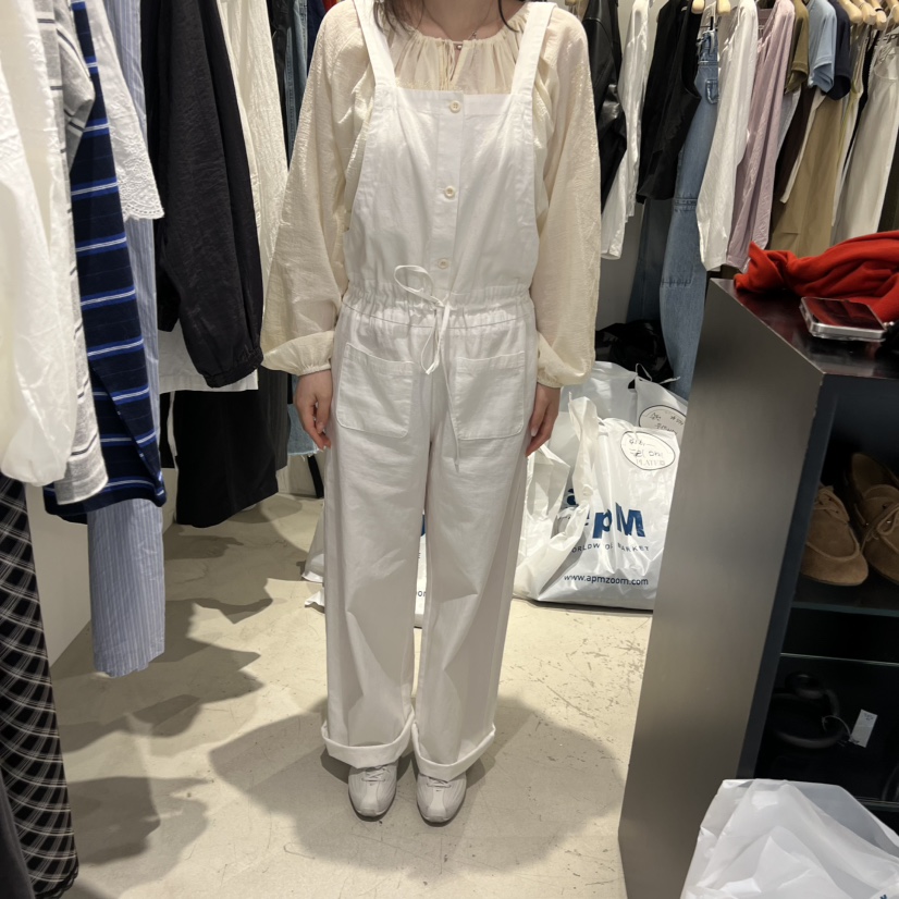 PLATE韓國直郵女士新品26春夏時尚熱賣休閑背帶褲不含內搭PLATE背帶褲圖色1