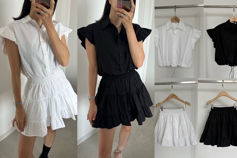 SOUIT東大門實拍女士新款推薦人氣真品職業襯衫蕾絲衫荷葉邊SOUIT by mabel-L襯衫/蕾絲衫