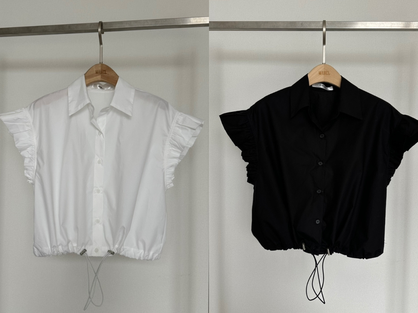 SOUIT東大門實拍女士新款推薦人氣真品職業襯衫蕾絲衫荷葉邊SOUIT by mabel-L襯衫/蕾絲衫