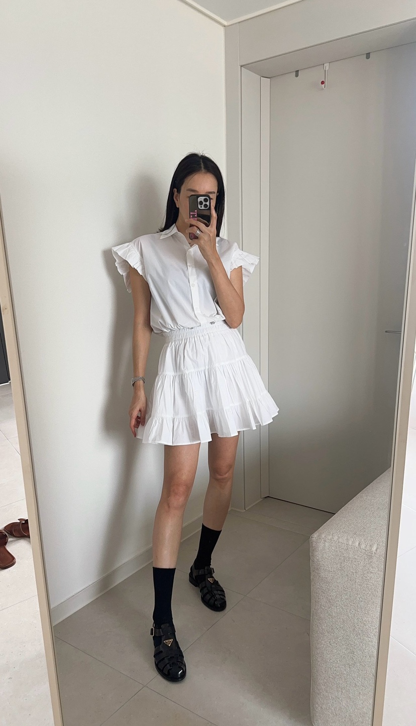 SOUIT東大門實拍女士新款推薦人氣真品職業襯衫蕾絲衫荷葉邊SOUIT by mabel-L襯衫/蕾絲衫