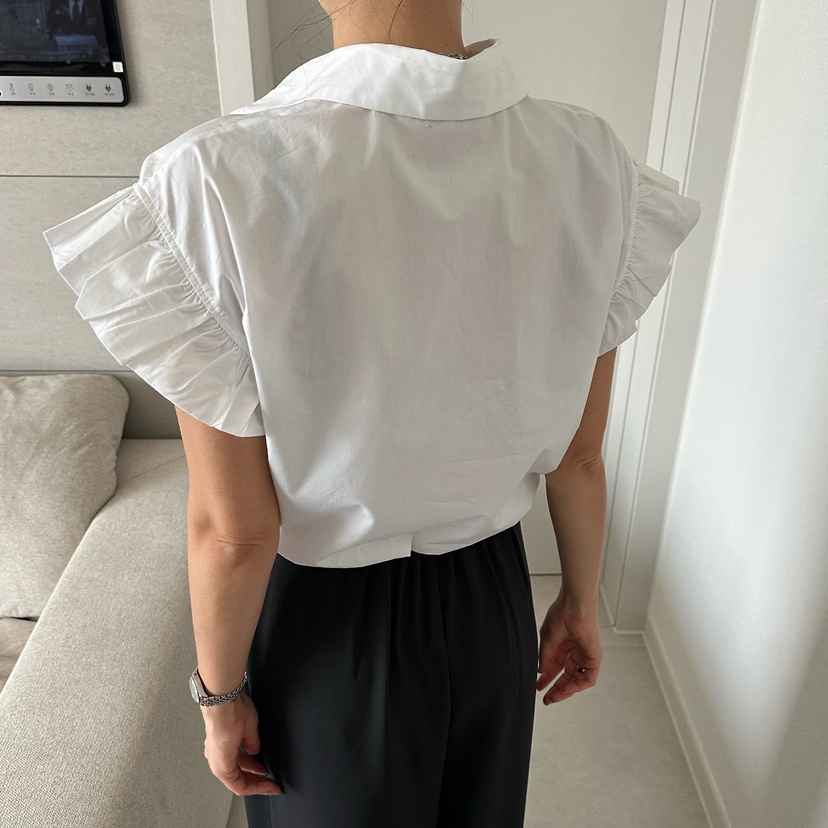 SOUIT東大門實拍女士新款推薦人氣真品職業襯衫蕾絲衫荷葉邊SOUIT by mabel-L襯衫/蕾絲衫