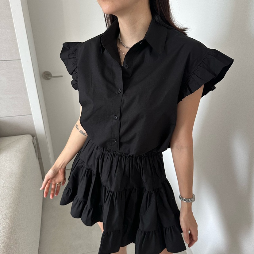 SOUIT東大門實拍女士新款推薦人氣真品職業襯衫蕾絲衫荷葉邊SOUIT by mabel-L襯衫/蕾絲衫圖色2