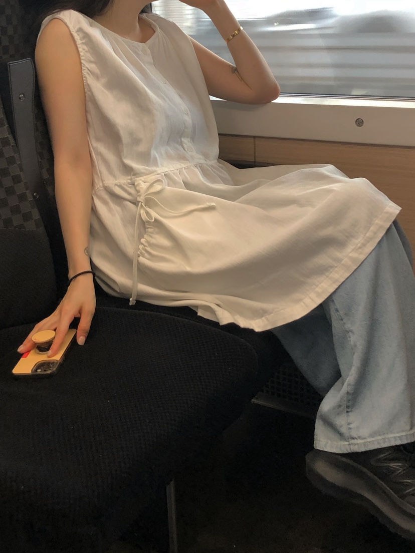 ONDO-P韓國直郵女裝新款真品休閑時尚26春夏熱賣連衣裙褶皺ONDO-P連衣裙