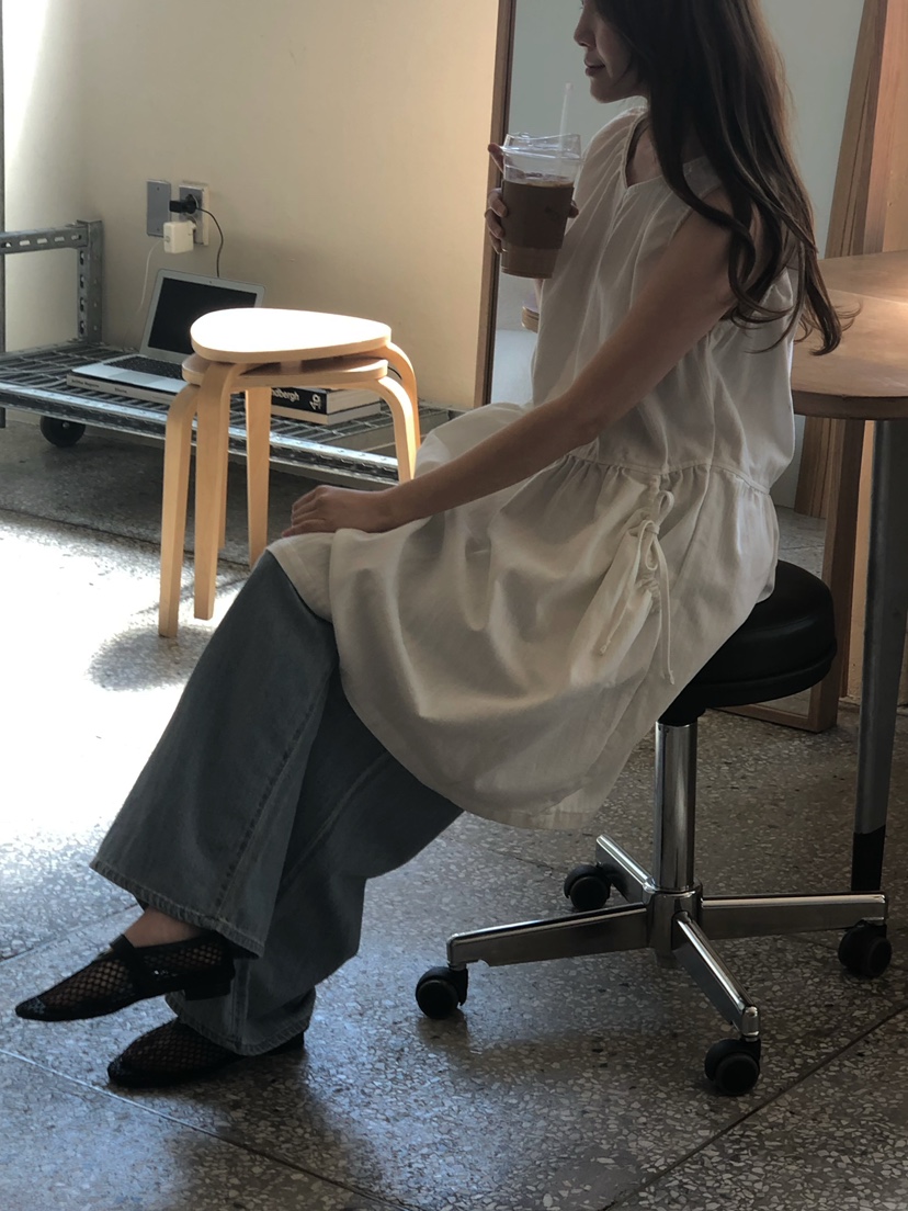 ONDO-P韓國直郵女裝新款真品休閑時尚26春夏熱賣連衣裙褶皺ONDO-P連衣裙