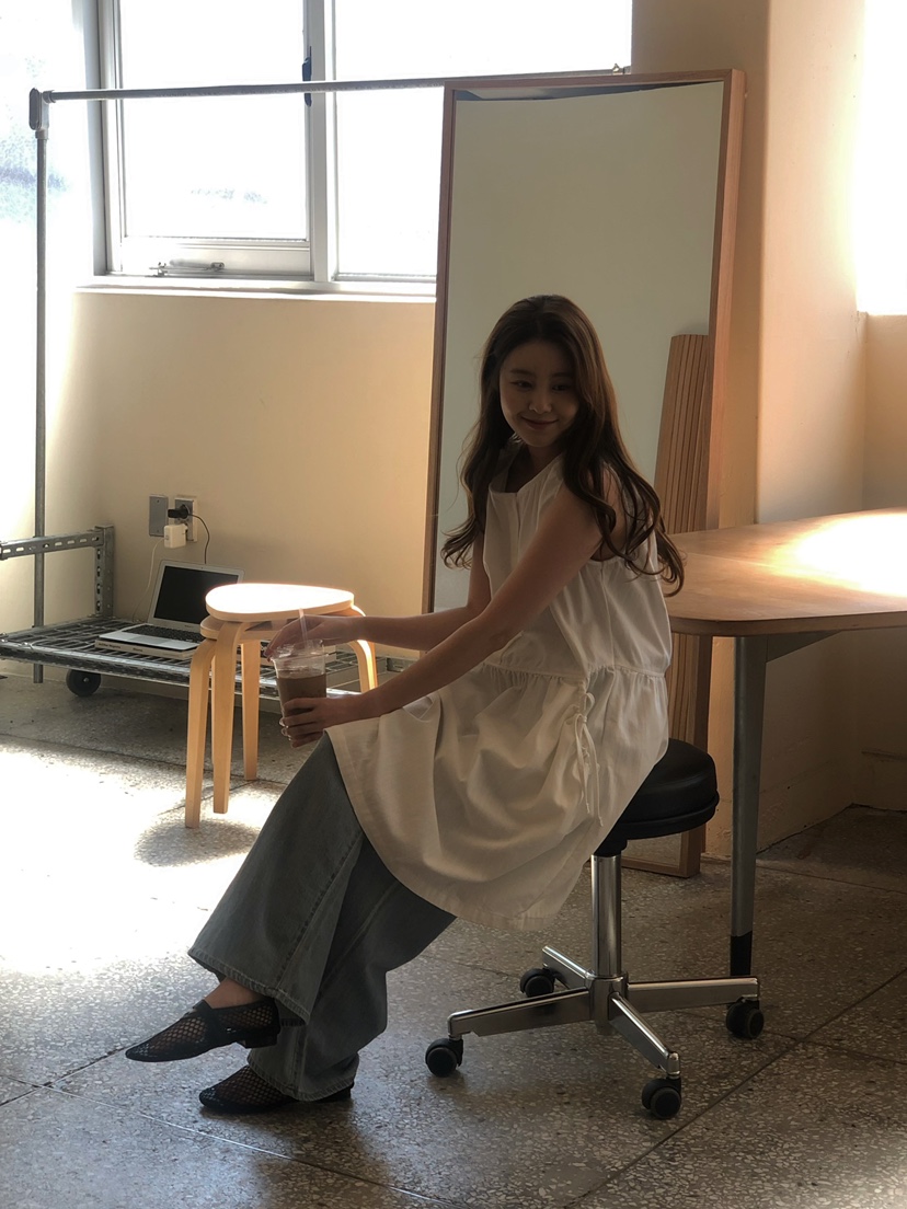 ONDO-P韓國直郵女裝新款真品休閑時尚26春夏熱賣連衣裙褶皺ONDO-P連衣裙