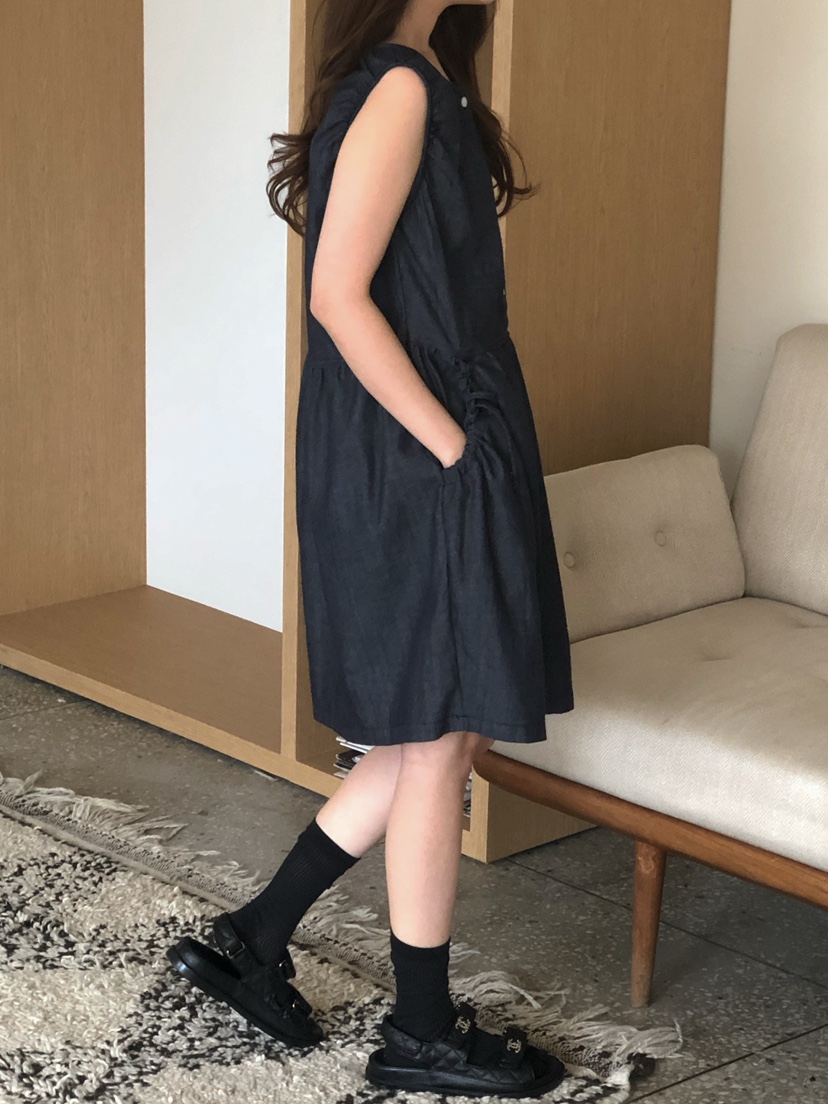 ONDO-P韓國直郵女裝新款真品休閑時尚26春夏熱賣連衣裙褶皺ONDO-P連衣裙