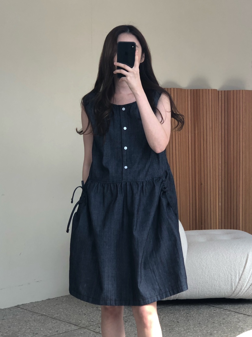 ONDO-P韓國直郵女裝新款真品休閑時尚26春夏熱賣連衣裙褶皺ONDO-P連衣裙