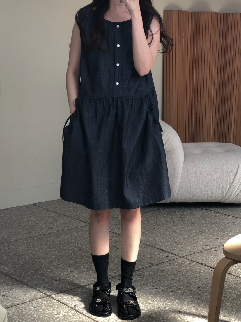 ONDO-P韓國直郵女裝新款真品休閑時尚26春夏熱賣連衣裙褶皺ONDO-P連衣裙