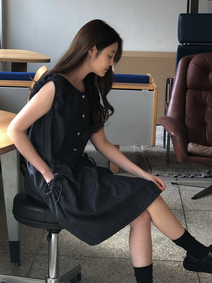 ONDO-P韓國直郵女裝新款真品休閑時尚26春夏熱賣連衣裙褶皺ONDO-P連衣裙