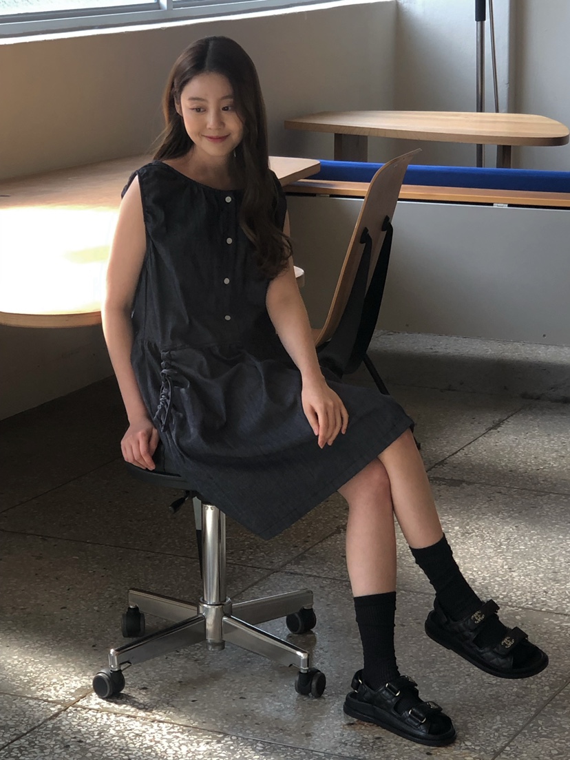 ONDO-P韓國直郵女裝新款真品休閑時尚26春夏熱賣連衣裙褶皺ONDO-P連衣裙