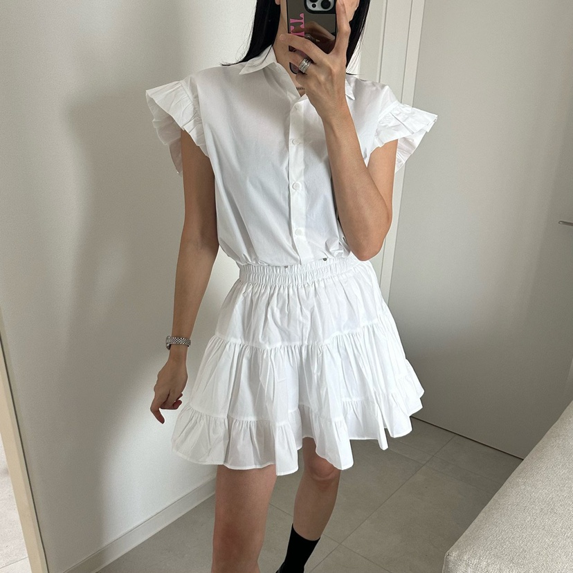 SOUIT東大門代購女士新款熱賣時尚推薦半身裙中短裙荷葉邊SOUIT by mabel-L半身裙/中短裙