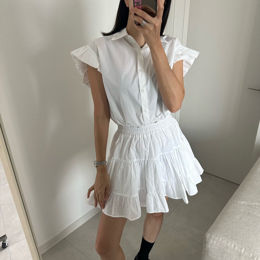 SOUIT東大門代購女士新款熱賣時尚推薦半身裙中短裙荷葉邊SOUIT by mabel-L半身裙/中短裙