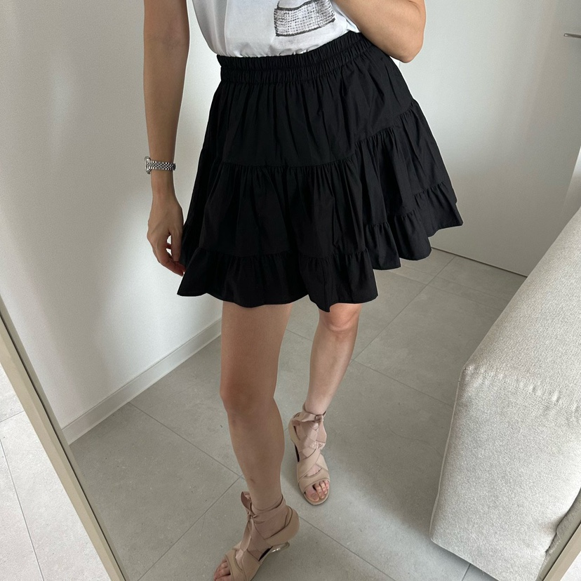 SOUIT東大門代購女士新款熱賣時尚推薦半身裙中短裙荷葉邊SOUIT by mabel-L半身裙/中短裙圖色2