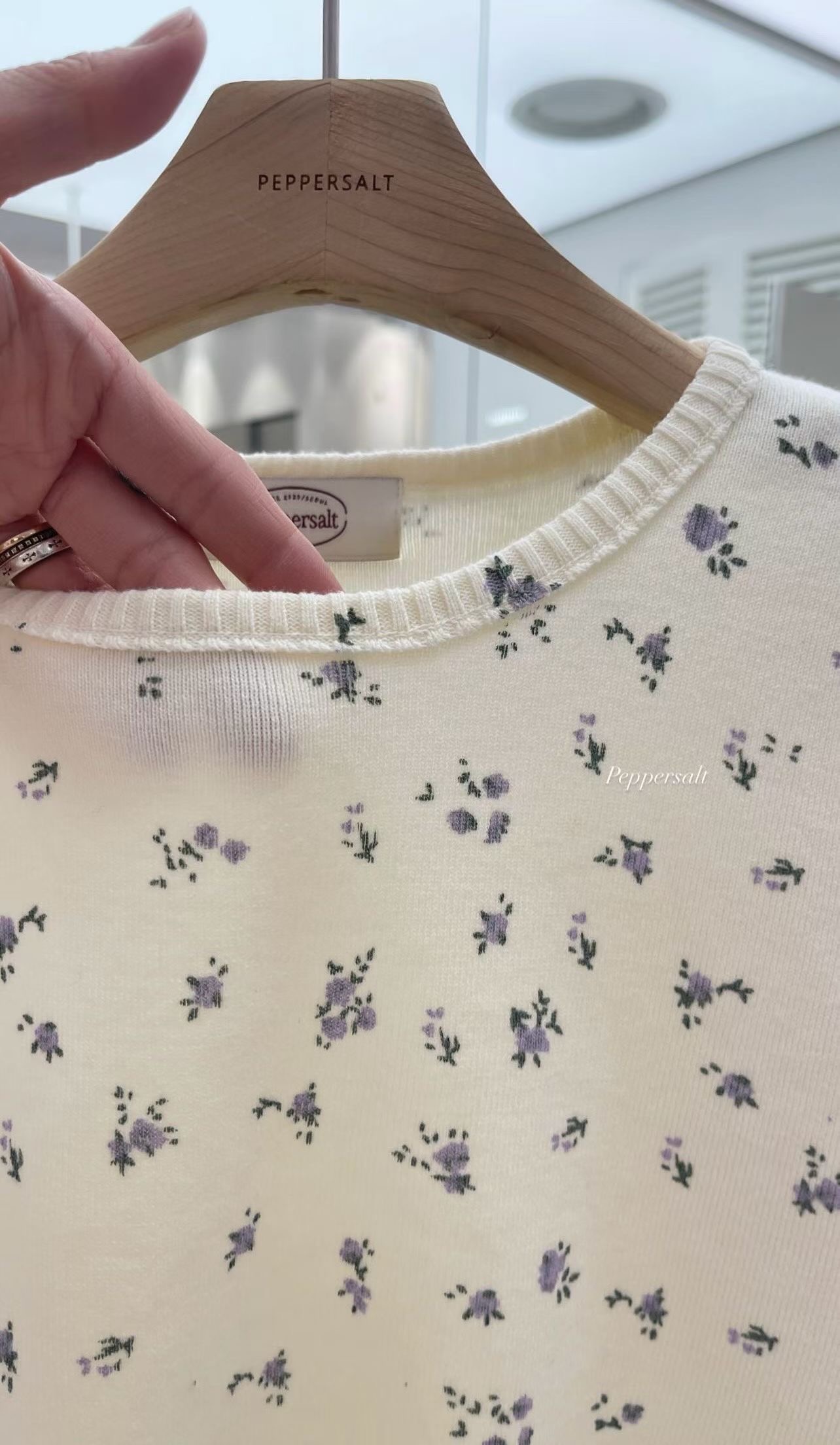 PEPPER 페페韓國代購女裝新品26春夏真品人氣職業T恤花朵PEPPER-SEOULT恤