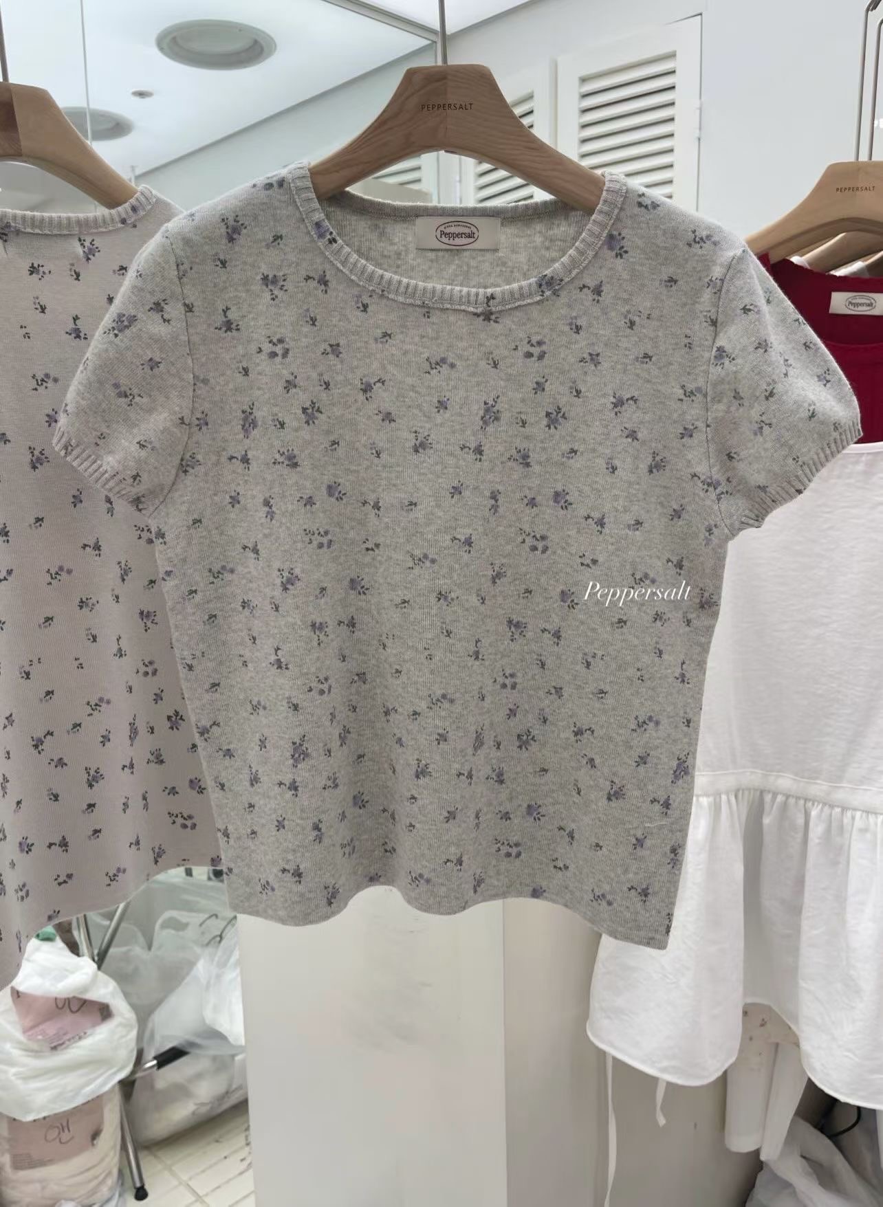 PEPPER 페페韓國代購女裝新品26春夏真品人氣職業T恤花朵PEPPER-SEOULT恤圖色3