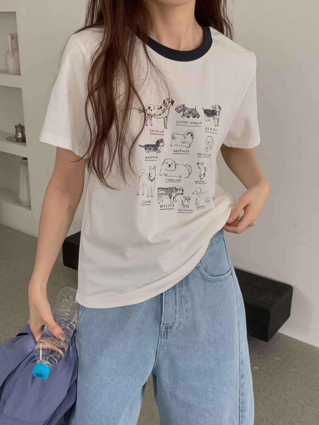 AN STAND韓國代購女裝新款熱賣時尚休閑人氣26春夏推薦T恤AN STAND-2件起T恤圖色1