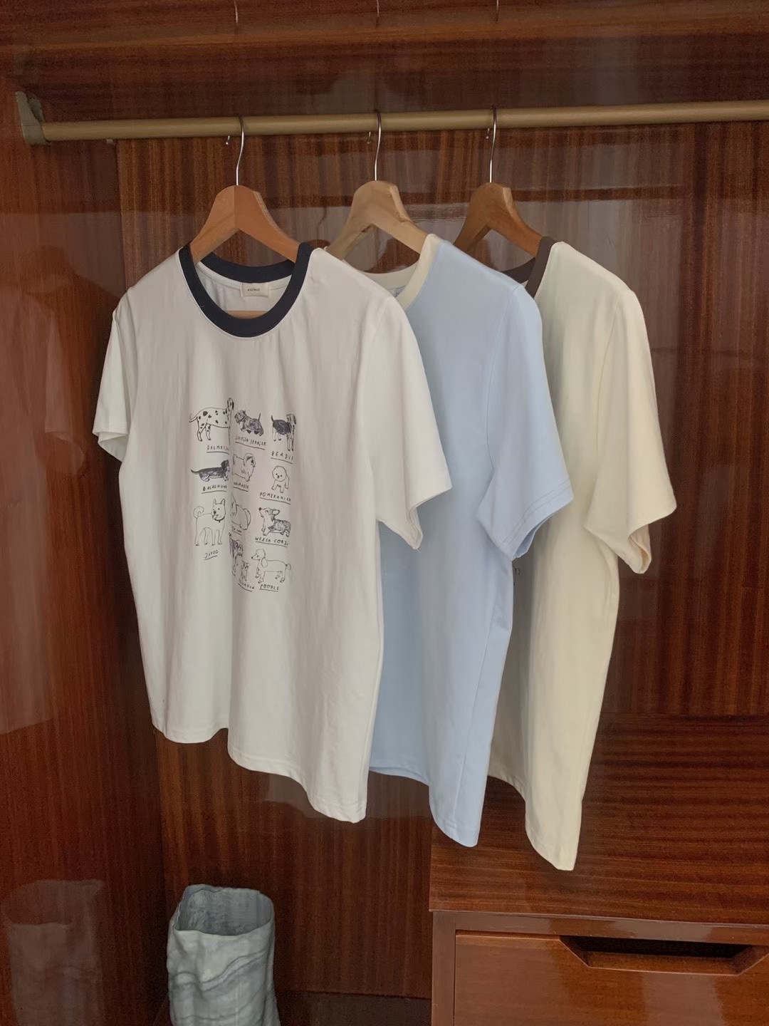 AN STAND韓國代購女裝新款熱賣時尚休閑人氣26春夏推薦T恤AN STAND-2件起T恤圖色3左三色