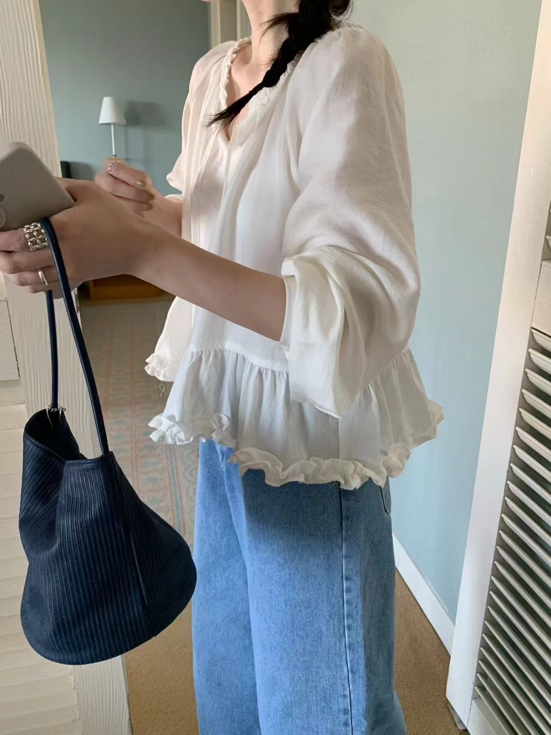 MELLOUNGE-멜라운지-T韓國代購女士新品真品襯衫蕾絲衫MELLOUNGE-2件起襯衫/蕾絲衫