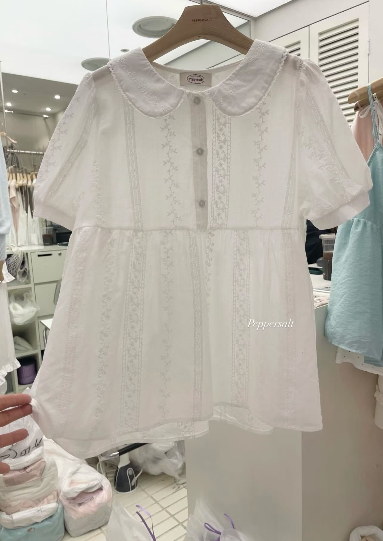 PEPPER 페페韓國代購女裝新品真品人氣休閑職業襯衫蕾絲衫PEPPER-SEOUL襯衫/蕾絲衫圖色1