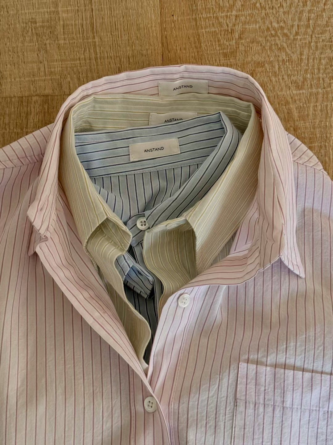 AN STAND韓國代購女士新款推薦熱賣時尚真品襯衫蕾絲衫條紋AN STAND-2件起襯衫/蕾絲衫