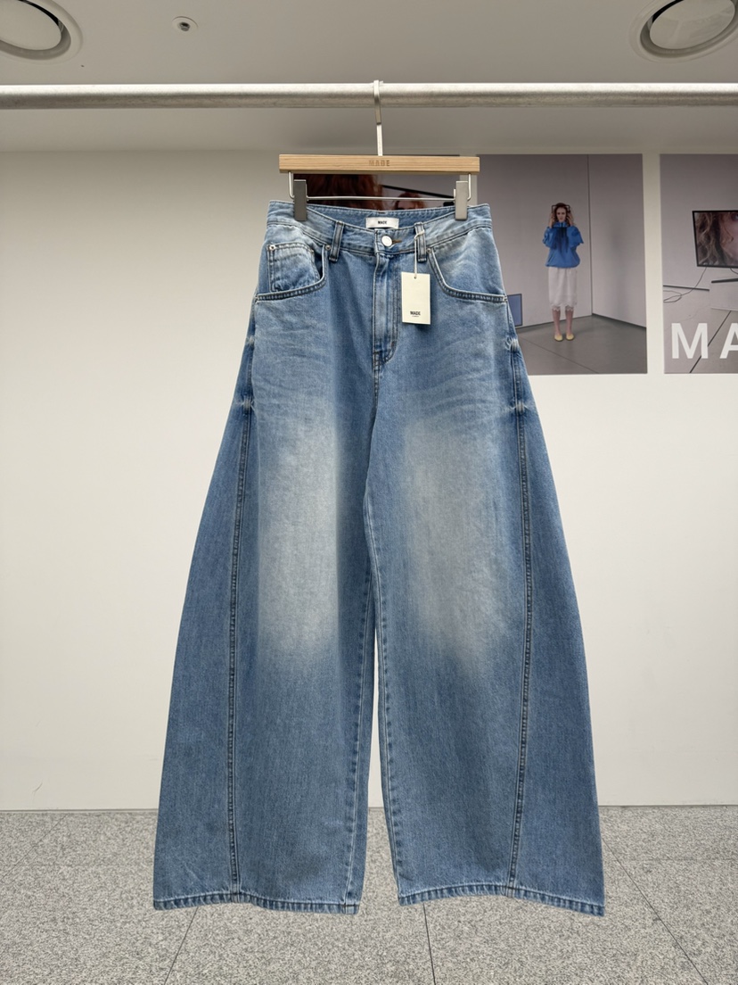 MADE-P東大門代購女裝新品休閑26春夏時尚熱賣真品牛仔褲MADE-P牛仔褲圖色1