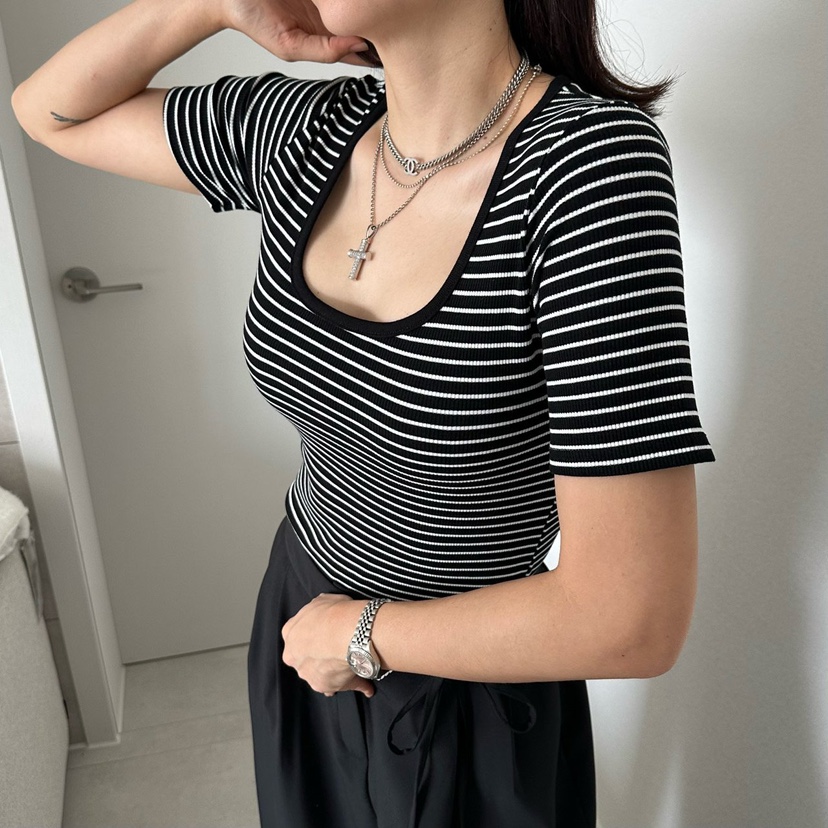 SOUIT韓國直郵女士新款人氣休閑推薦時尚職業真品熱賣T恤SOUIT by mabel-LT恤