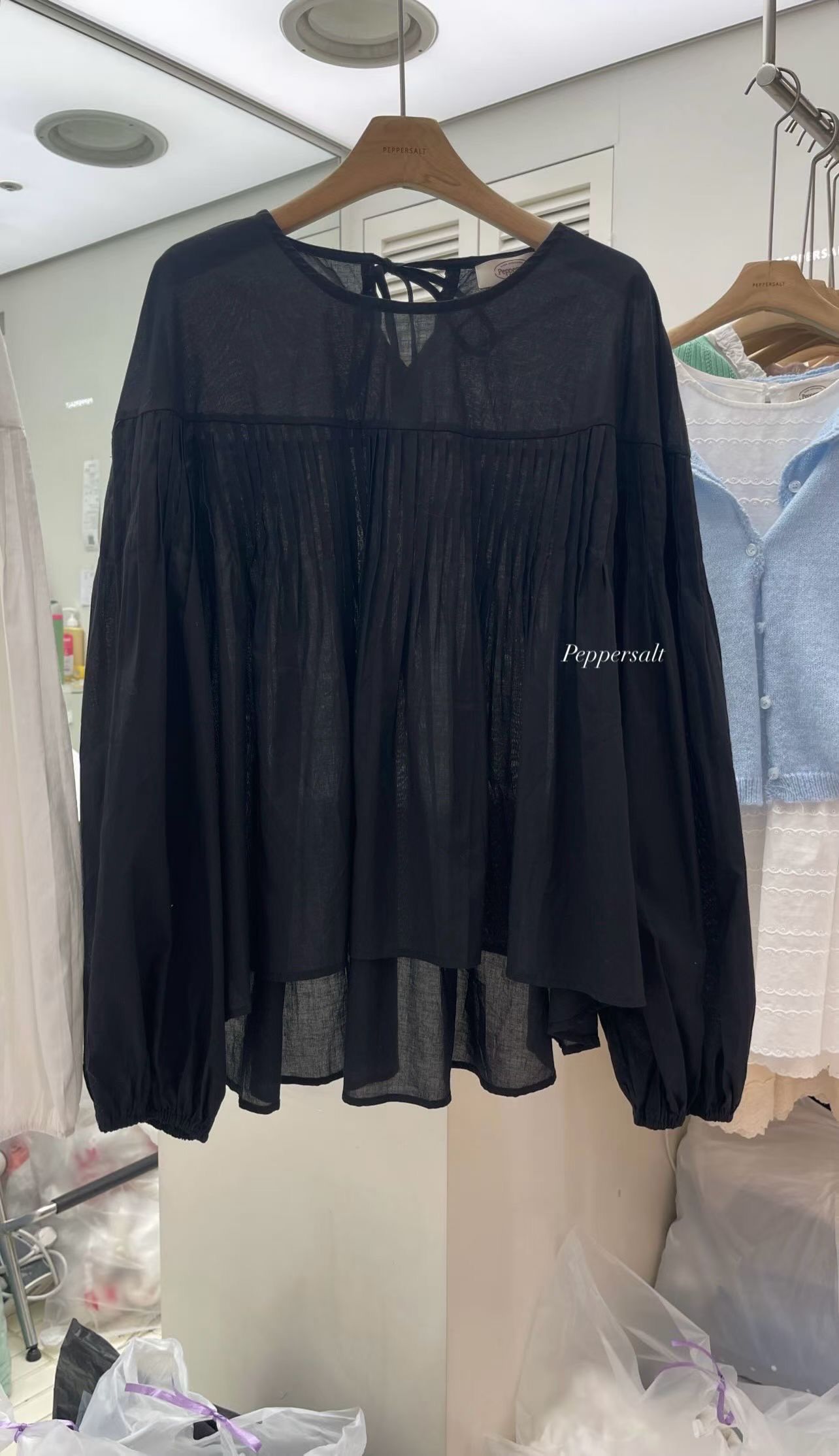 PEPPER 페페韓國代購女裝新品時尚職業推薦襯衫蕾絲衫褶裥PEPPER-SEOUL襯衫/蕾絲衫圖色2