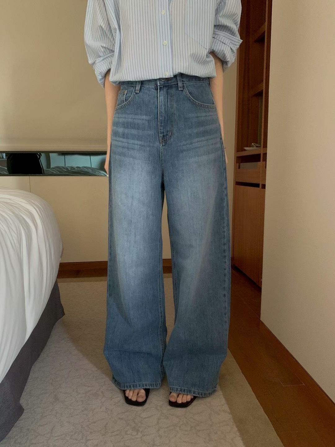 AN STAND東大門實拍女士新款人氣真品職業推薦休閑牛仔褲AN STAND-2件起牛仔褲